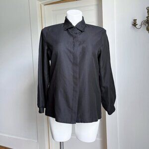 90s black dressy blouse size 18